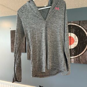 💥 Buy 2 get 1 Free 💥 Under Armour Women's Gray Hoodie with Pink Logo